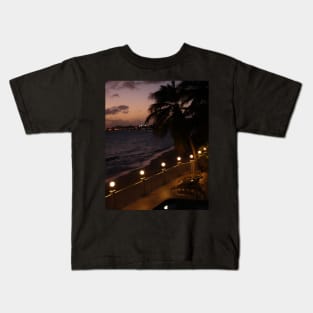 Purple Sunset in Saint Martin Kids T-Shirt